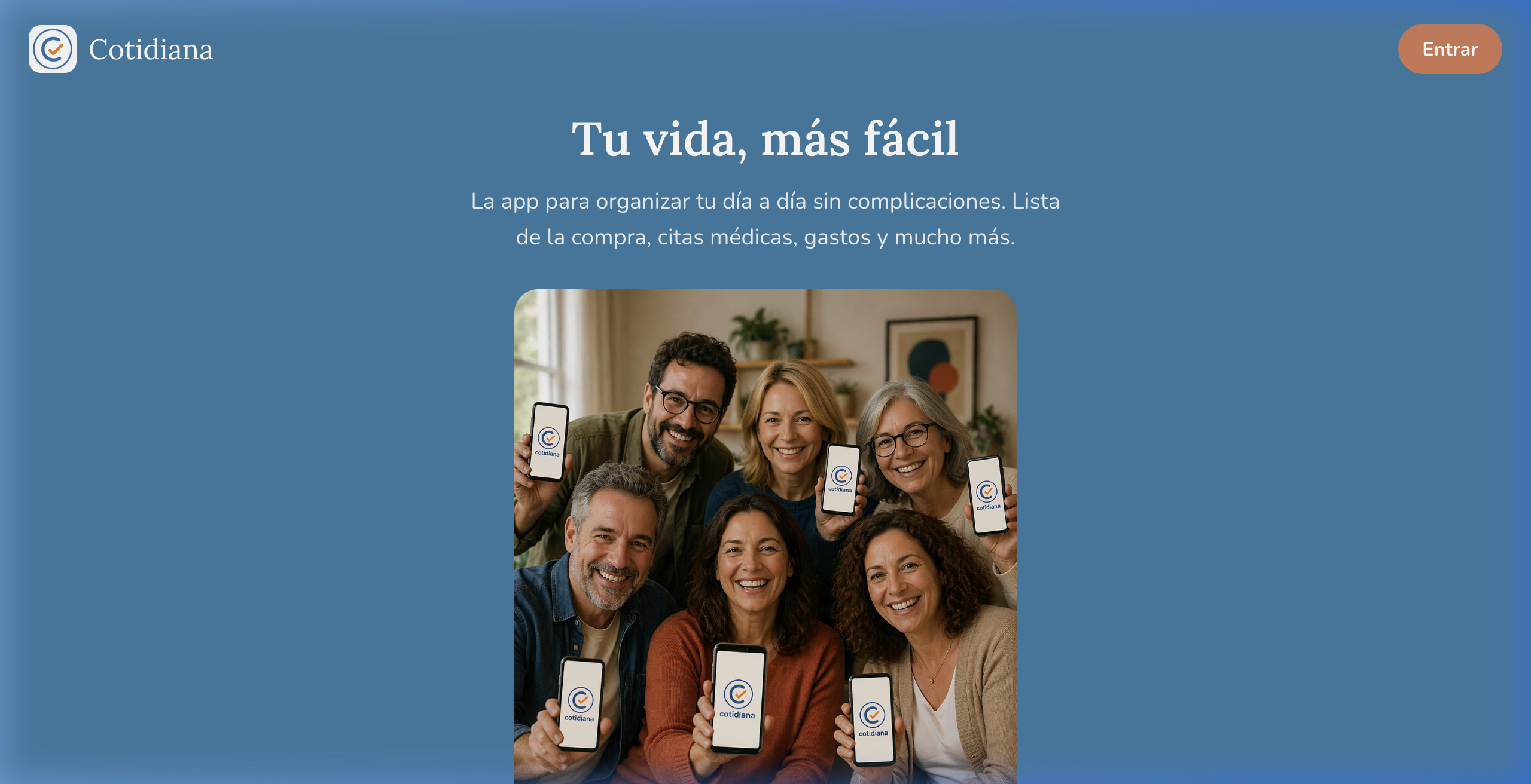 Cotidiana landing page